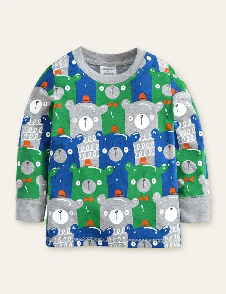 Alpaca Full Printed Long-Sleeved T-shirt - Mini Taylor