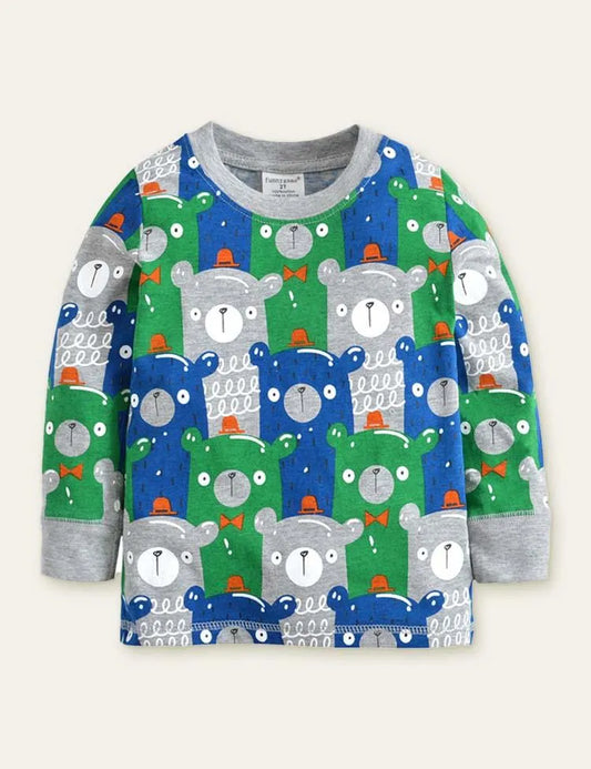 Alpaca Full Printed Long-Sleeved T-shirt - Mini Taylor