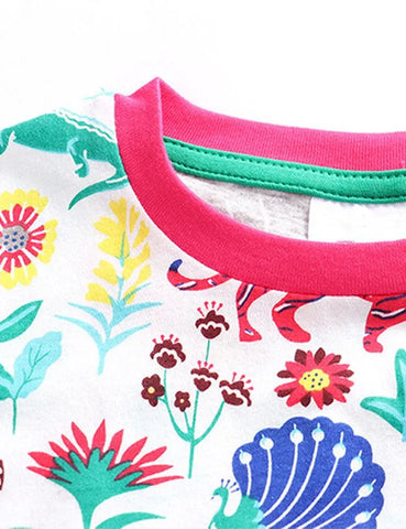 Animal and Plant Printed Dress - Mini Taylor