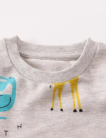 Animal Floral Print Long Sleeve Sweatshirt - Mini Taylor