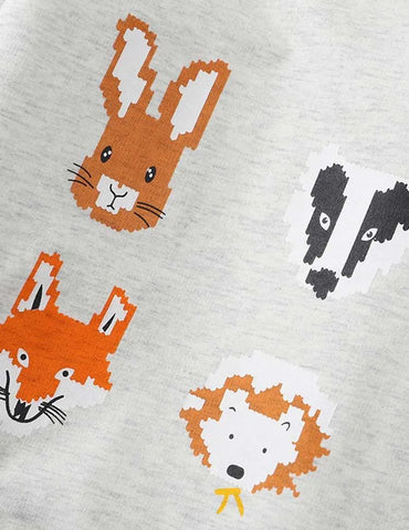 Animal Friends Printed Sweatshirt - Mini Taylor