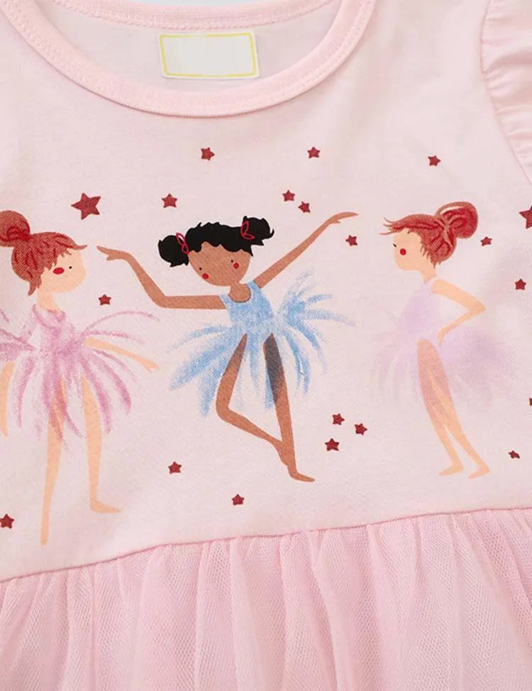 Ballet Girl Printed Dress - Mini Taylor
