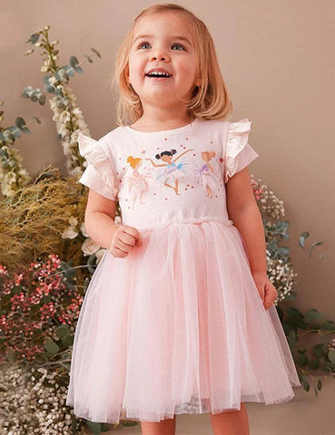 Ballet Girl Printed Tulle Dress - Mini Taylor
