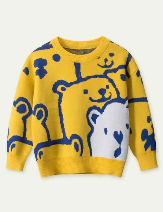 Bear Brocade Sweater - Mini Taylor