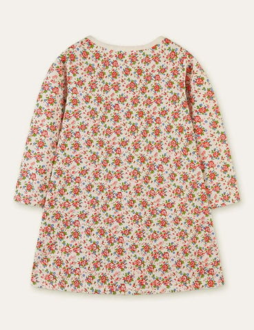 Bee Embroidery Floral Printed Dress - Mini Taylor