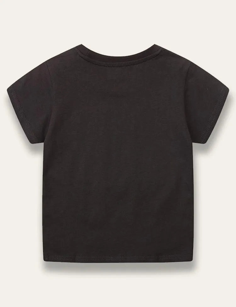 Black Hippopotamus Print T-shirt - Mini Taylor