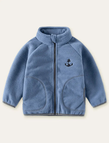 Boat Anchor Embroidered Polar Fleece Jacket - Mini Taylor