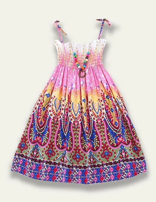Bohemian Print Family Matching Dress - Mini Taylor