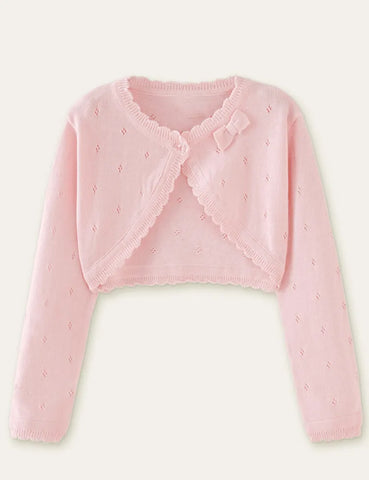 Bow Hollow out Sweater Cardigan - Mini Taylor