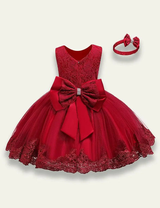 Bow Lace Party Dress - Mini Taylor