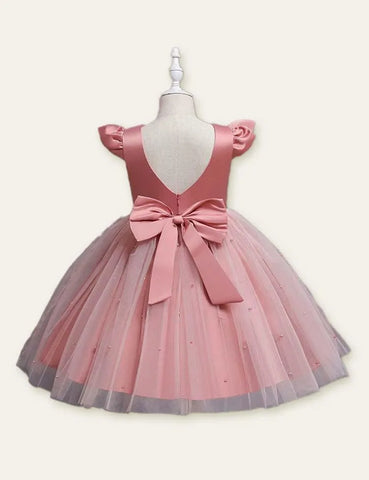 Bow Mesh Party Dress - Mini Taylor