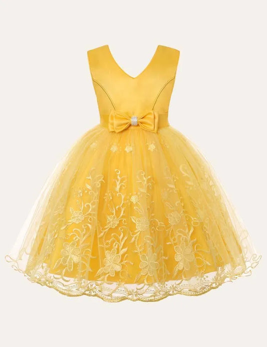 Bow Mesh Party Dress - Mini Taylor