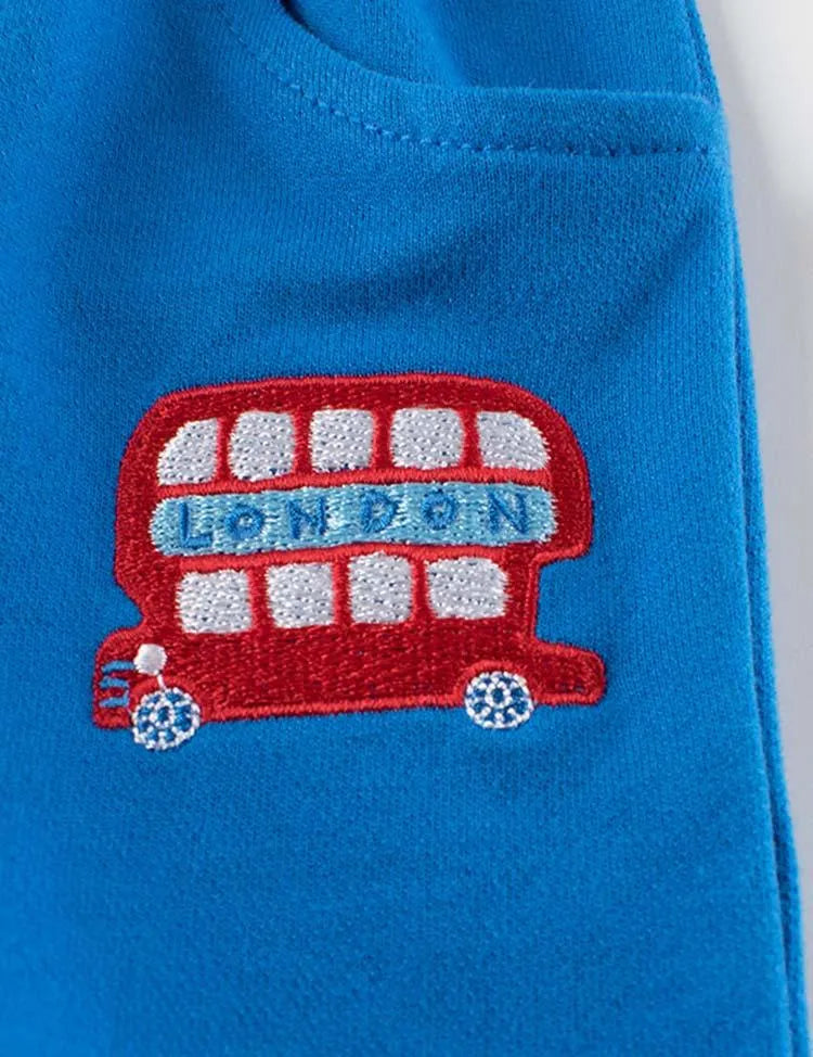 Bus Embroidered Shorts - Mini Taylor