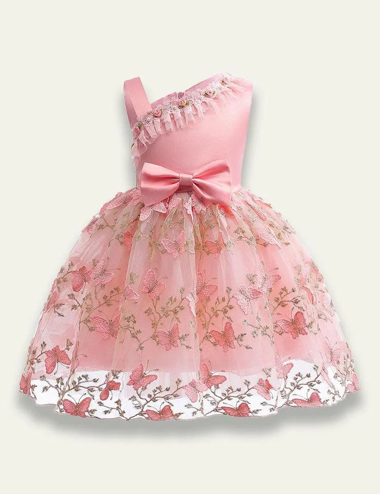 Butterfly Embroidered Mesh Party Dress - Mini Taylor