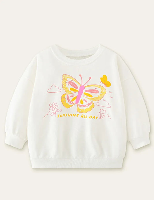 Butterfly Printed Long-Sleeve T-shirt - Mini Taylor