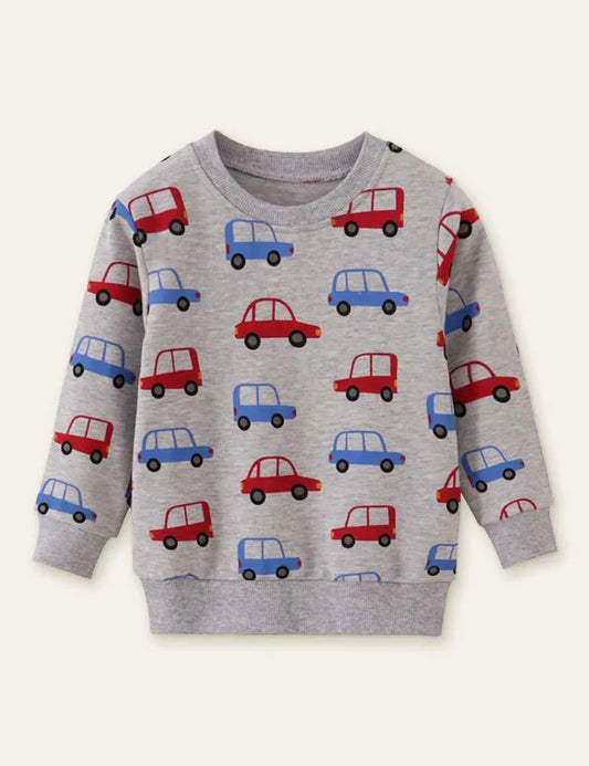 Car Printed Sweatshirt - Mini Taylor