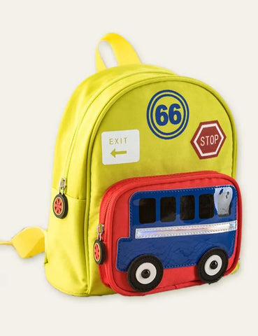 Cartoon Bus Schoolbag Backpack - Mini Taylor