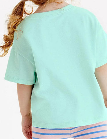 Cartoon Cat Appliqué T-shirt - Mini Taylor