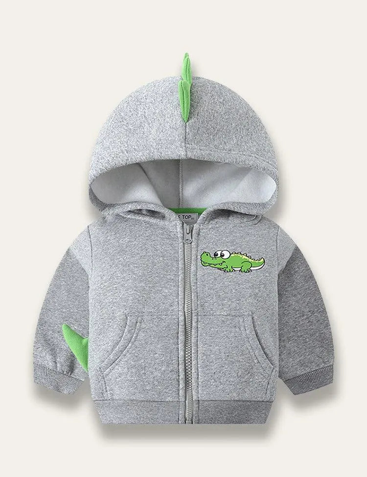 Cartoon Crocodile Fleece Coat - Mini Taylor