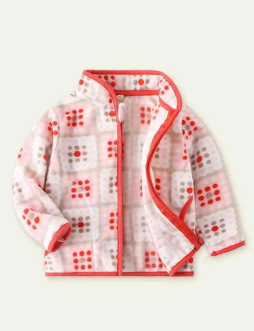 Cartoon Print Polar Fleece Jacket - Mini Taylor