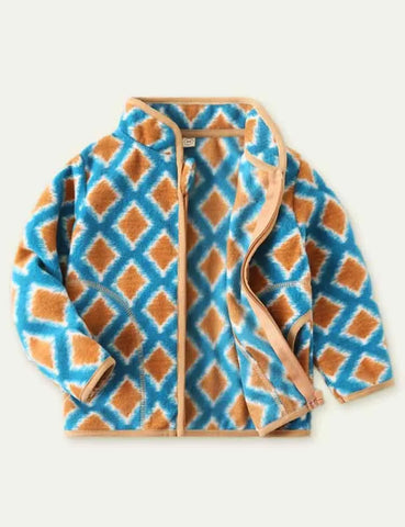 Cartoon Print Polar Fleece Jacket - Mini Taylor