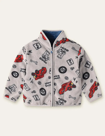 Cartoon Printed Fleece Jacket - Mini Taylor