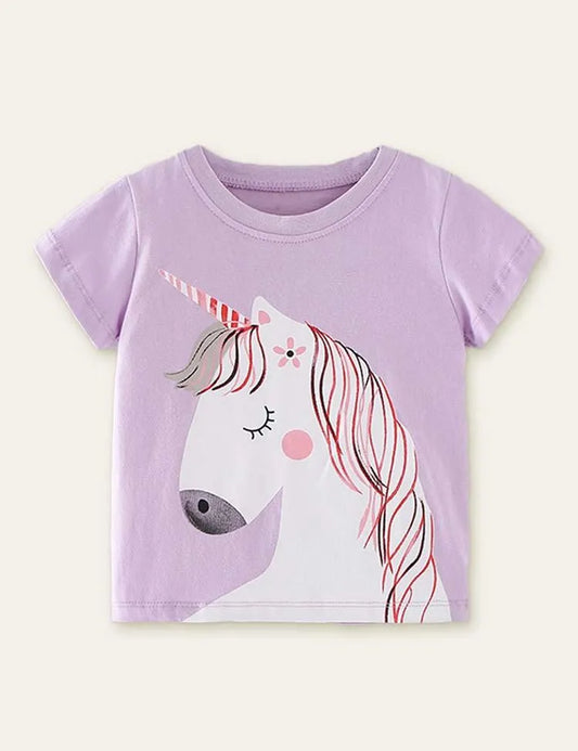 Cartoon Unicorn Printed T-shirt - Mini Taylor