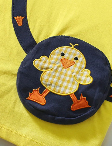 Chick Appliqué Short Sleeve Set - Mini Taylor