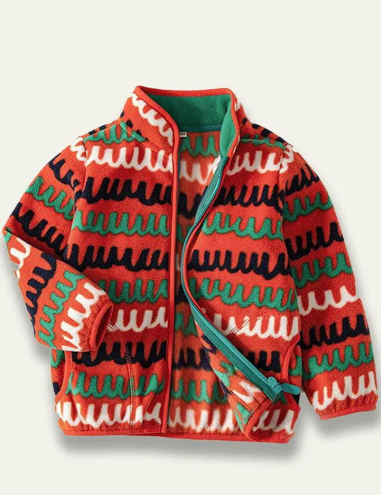 Children's Fleece Striped Coat - Mini Taylor