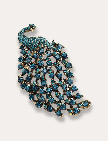 Peacock Appliqué Long Dress