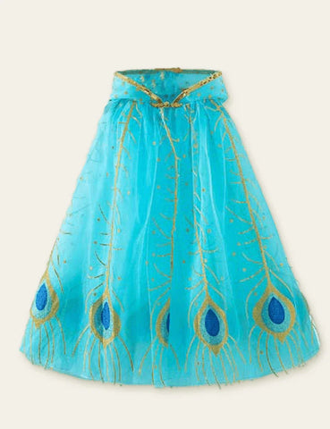 Peacock Appliqué Long Dress