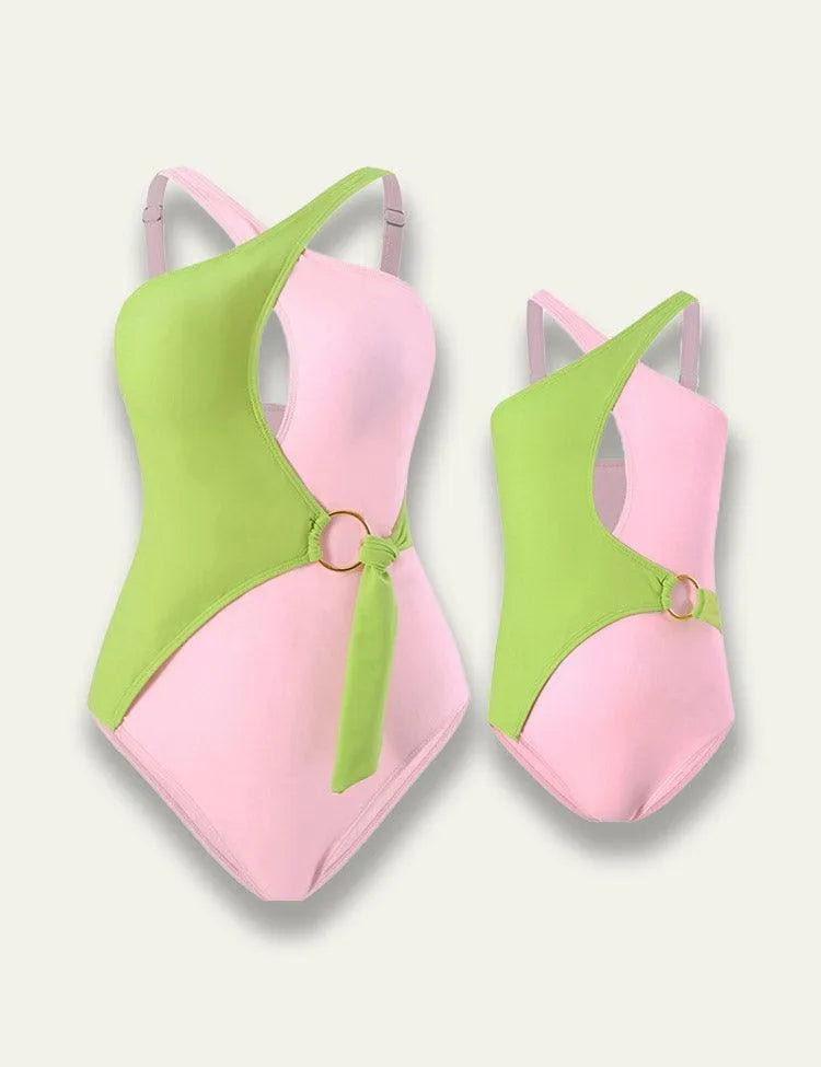 Color Patching Family Matching Swim Suit - Mini Taylor