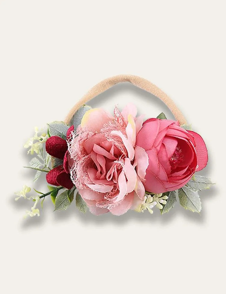 Colorful Simulated Flower Elastic Headband - Mini Taylor