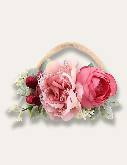 Colorful Simulated Flower Elastic Headband - Mini Taylor
