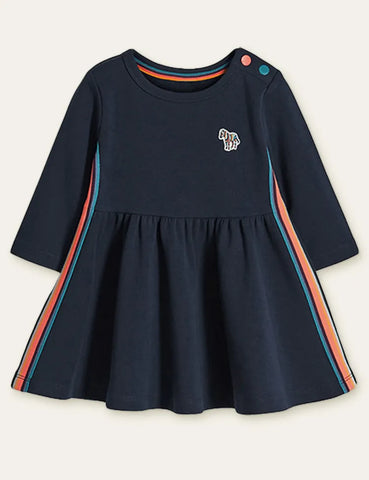 Colorful Zebra Applique Dress - Mini Taylor