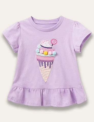 Cotton Appliqué T-shirt - Mini Taylor