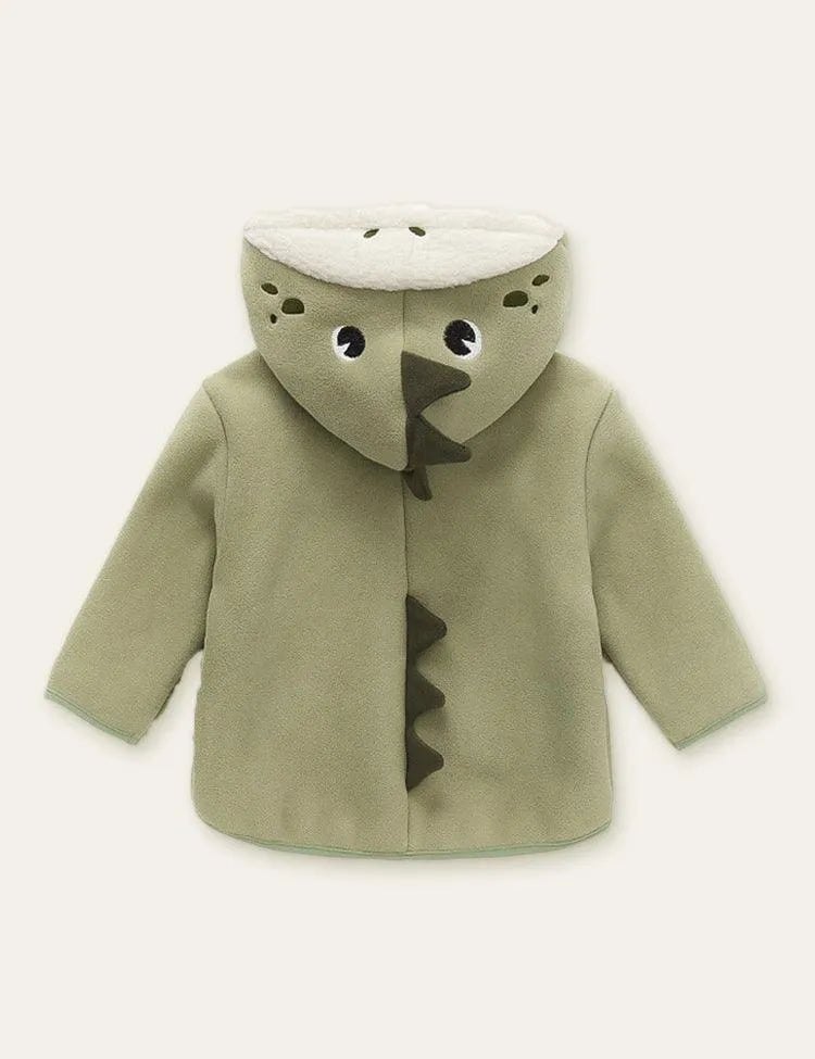 Cute Animal Cartoon Zipper Hooded Coat - Mini Taylor