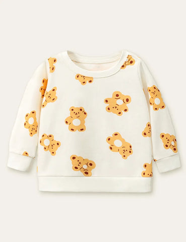 Cute Bear Printed Sweatshirt - Mini Taylor