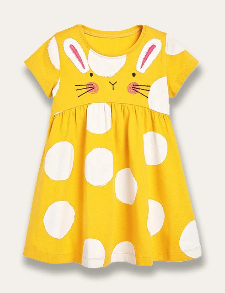 Cute Bunny Embroidered Dress - Mini Taylor