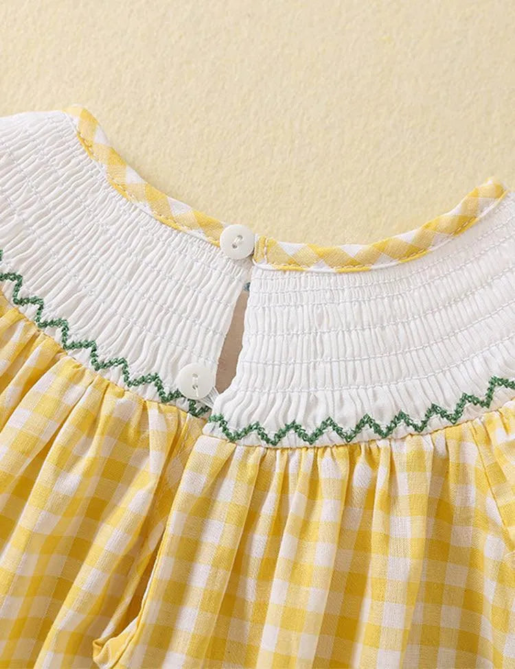 Cute Chick Embroidered Flying Sleeve Dress - Mini Taylor