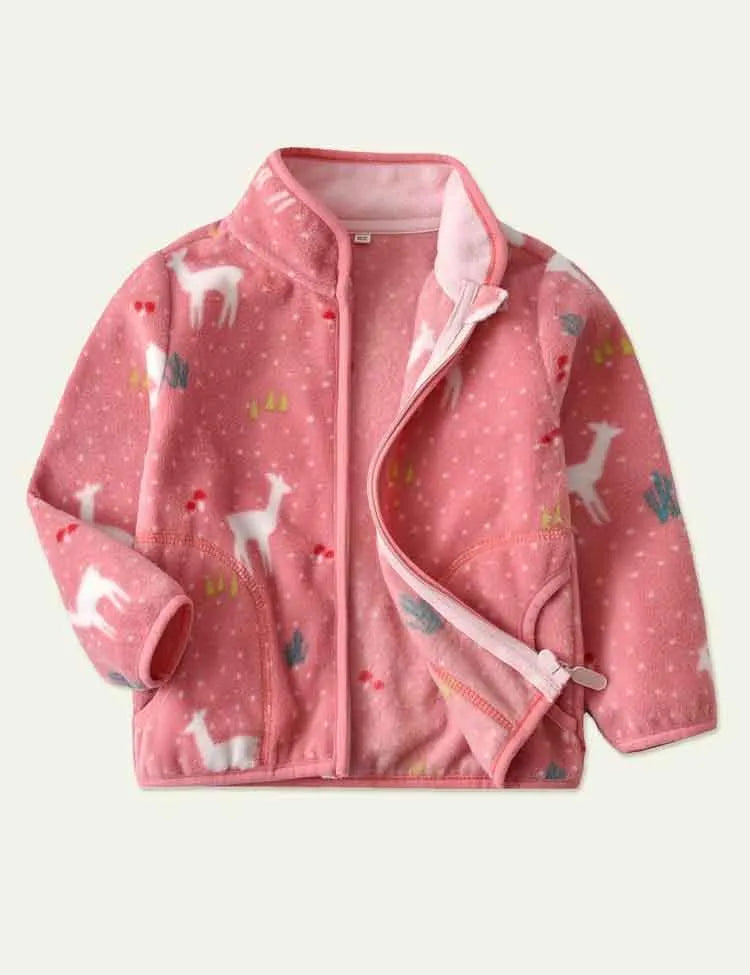 Deer Print Fleece Padded Jacket - Mini Taylor