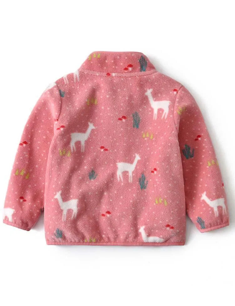 Deer Print Fleece Padded Jacket - Mini Taylor