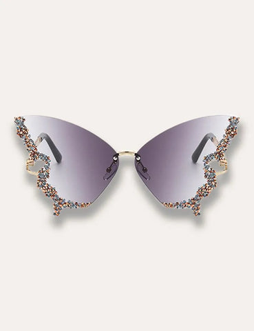 Diamond Butterfly Rimless Sunglasses - Mini Taylor