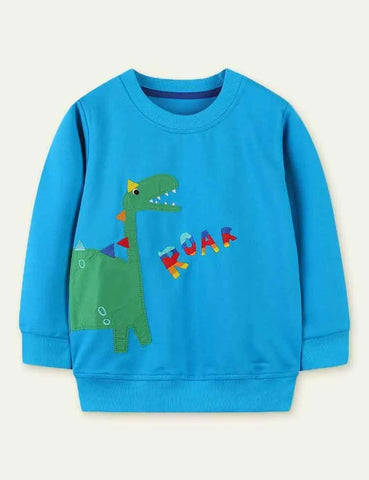 Dinosaur Appliqué Sweater - Mini Taylor