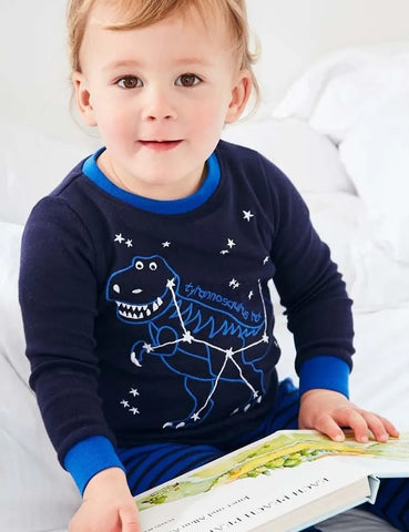 Dinosaur Embroidered Pajamas Set - Mini Taylor