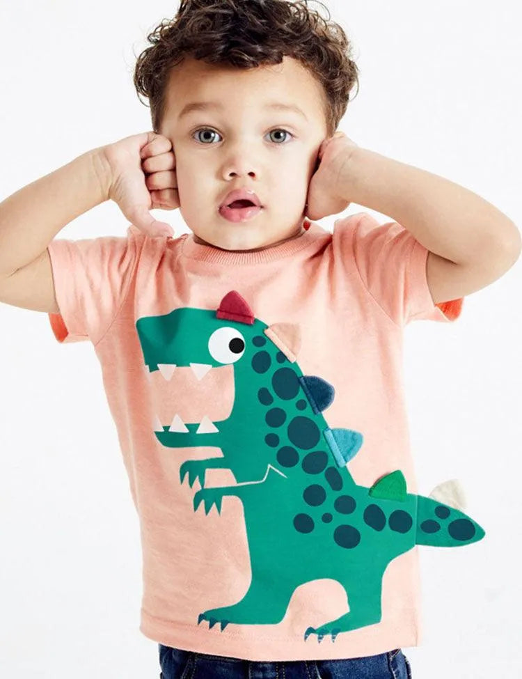 Dinosaur Appliqué T-shirt - Mini Taylor