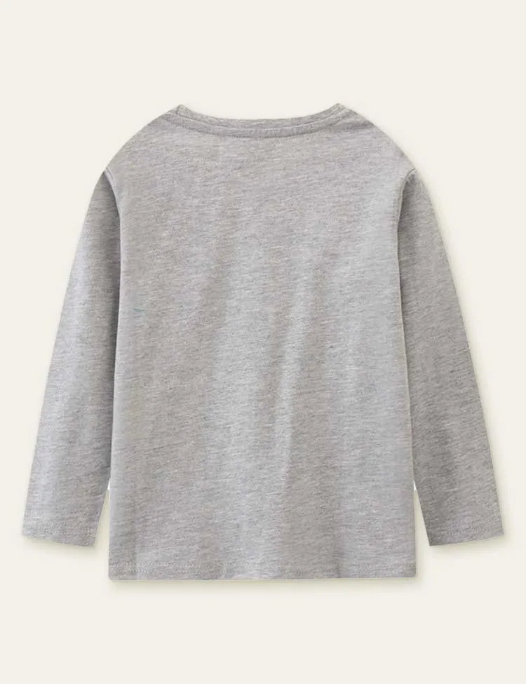 Dinosaur Printed Long-Sleeved T-shirt - Mini Taylor