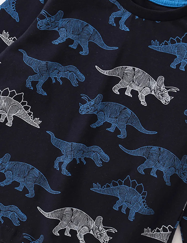 Dinosaur Printed Long-Sleeved T-shirt - Mini Taylor