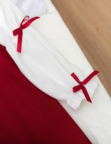 Bow Long Sleeves Dress