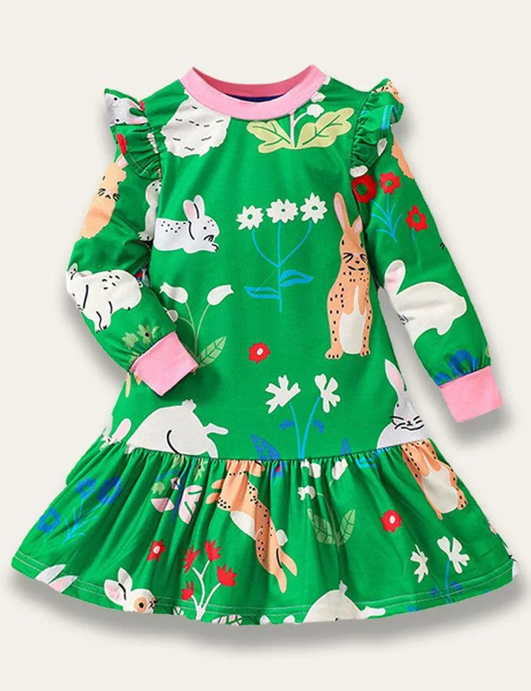 Easter Bunny Print Dress - Mini Taylor